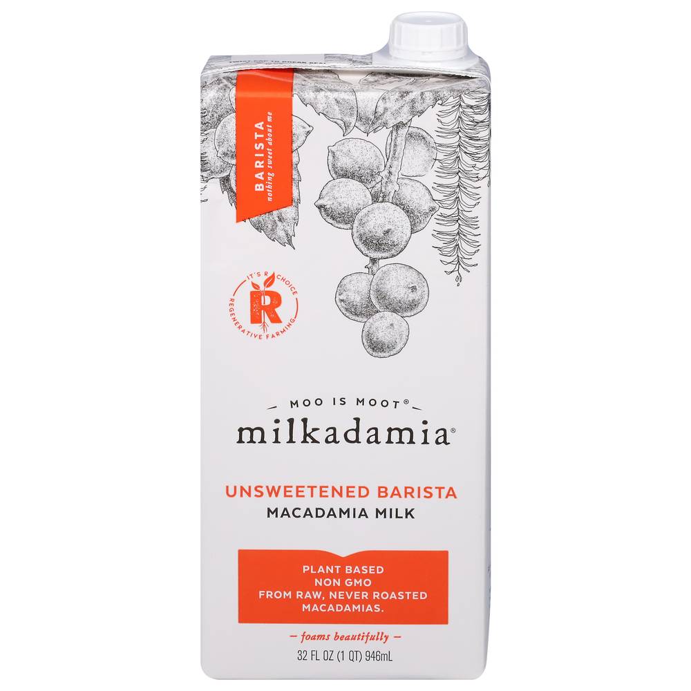 Milkadamia Unsweetened Vegan Keto Macadamia Milk (32 fl oz)