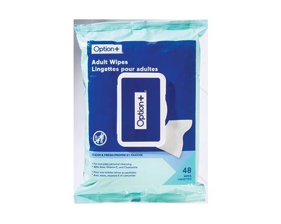 Option+ Wipes Adult Wipes (48 ct)