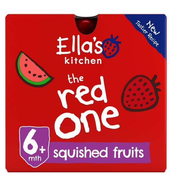 Ella's Kitchen Organic The Red One Smoothie Multipack Baby Food Pouch 6+ Months 5 x 90g