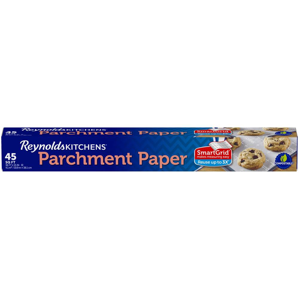 Reynolds Kitchens Parchment Paper Roll With Smartgrid, 432 Inch X 15 Inch