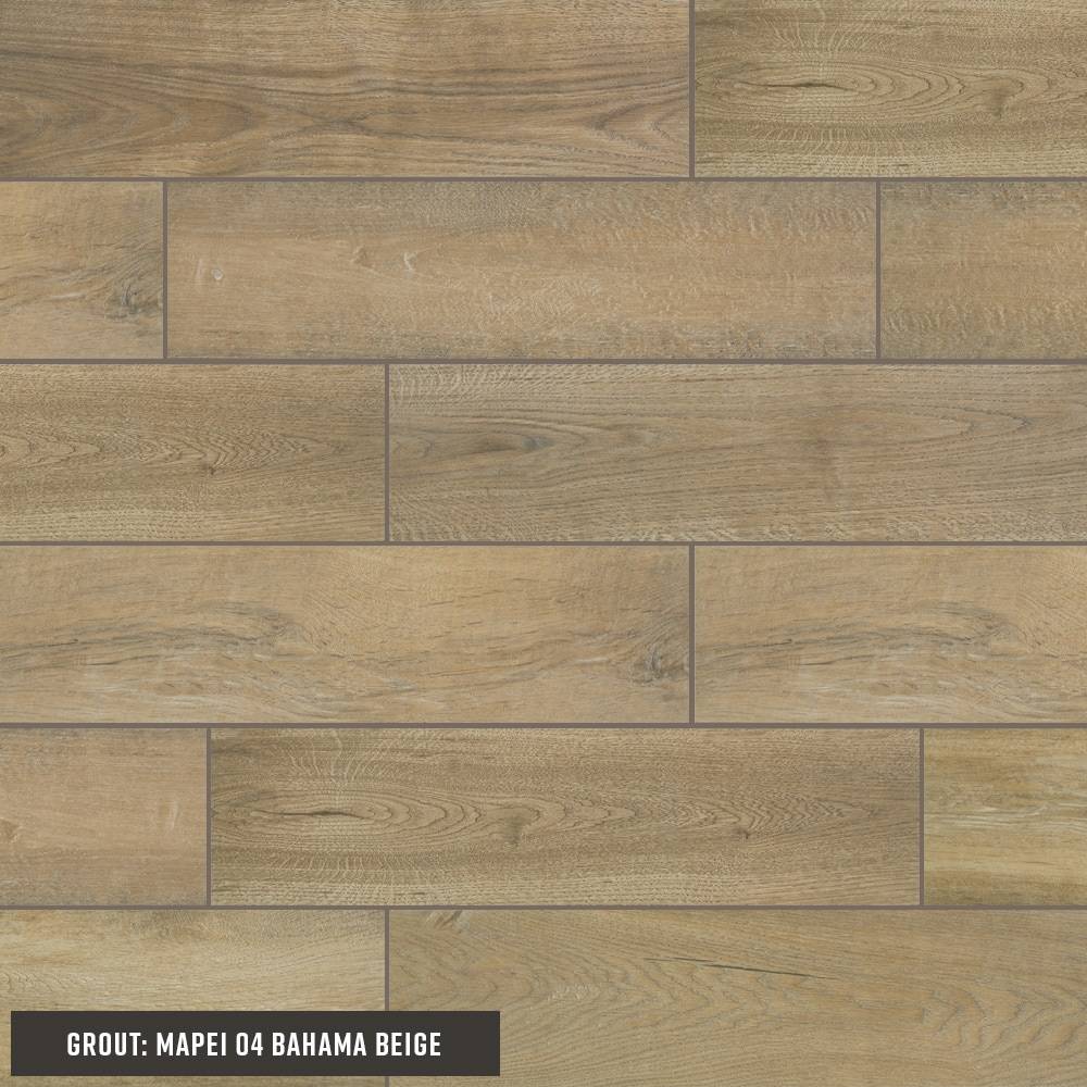 STAINMASTER Ferndale Oak 6-in x 24-in Matte Porcelain Wood Look Floor and Wall Tile (1-sq. ft/ Piece) | SM43624XTMTLW