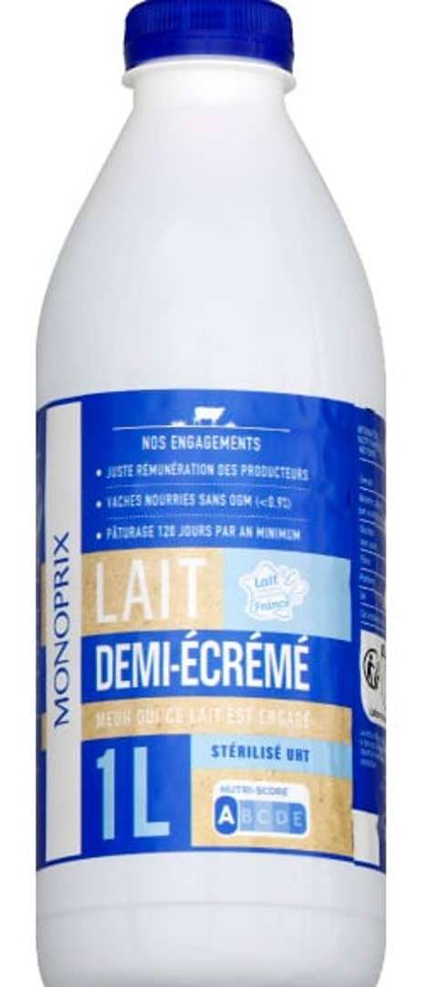Monoprix - Lait demi-écrémé (1L)