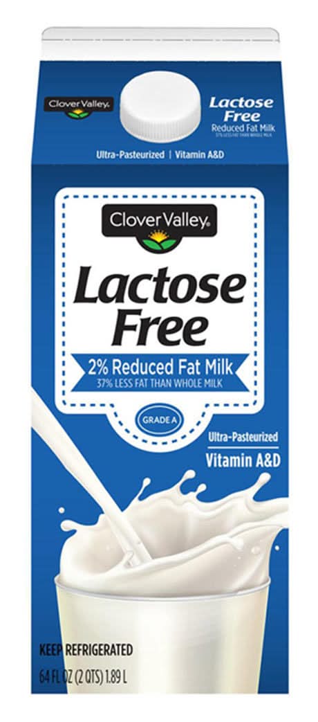Clover Valley 2% Reduced Lactose Free Fat Milk (64 fl oz)