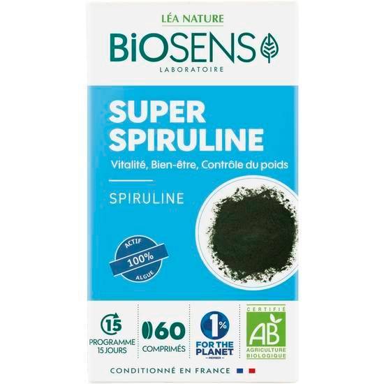 Biosens - Complément alimentaire comprimés spiruline vitalite bio (60 pièces)