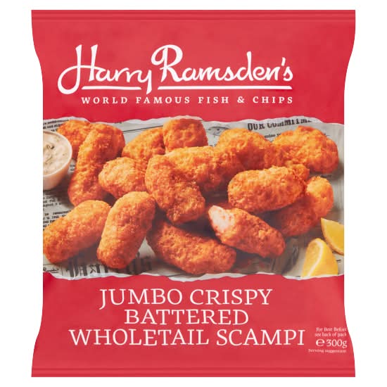 Harry Ramsden's Jumbo Crispy Battered Wholetail Scampi (300g)