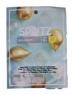 Spritz Botanical Décor Balloon pack, Gold-White (20 ct)