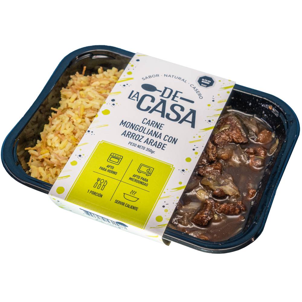 De la casa · Carne mongoliana con arroz árabe (350 g)