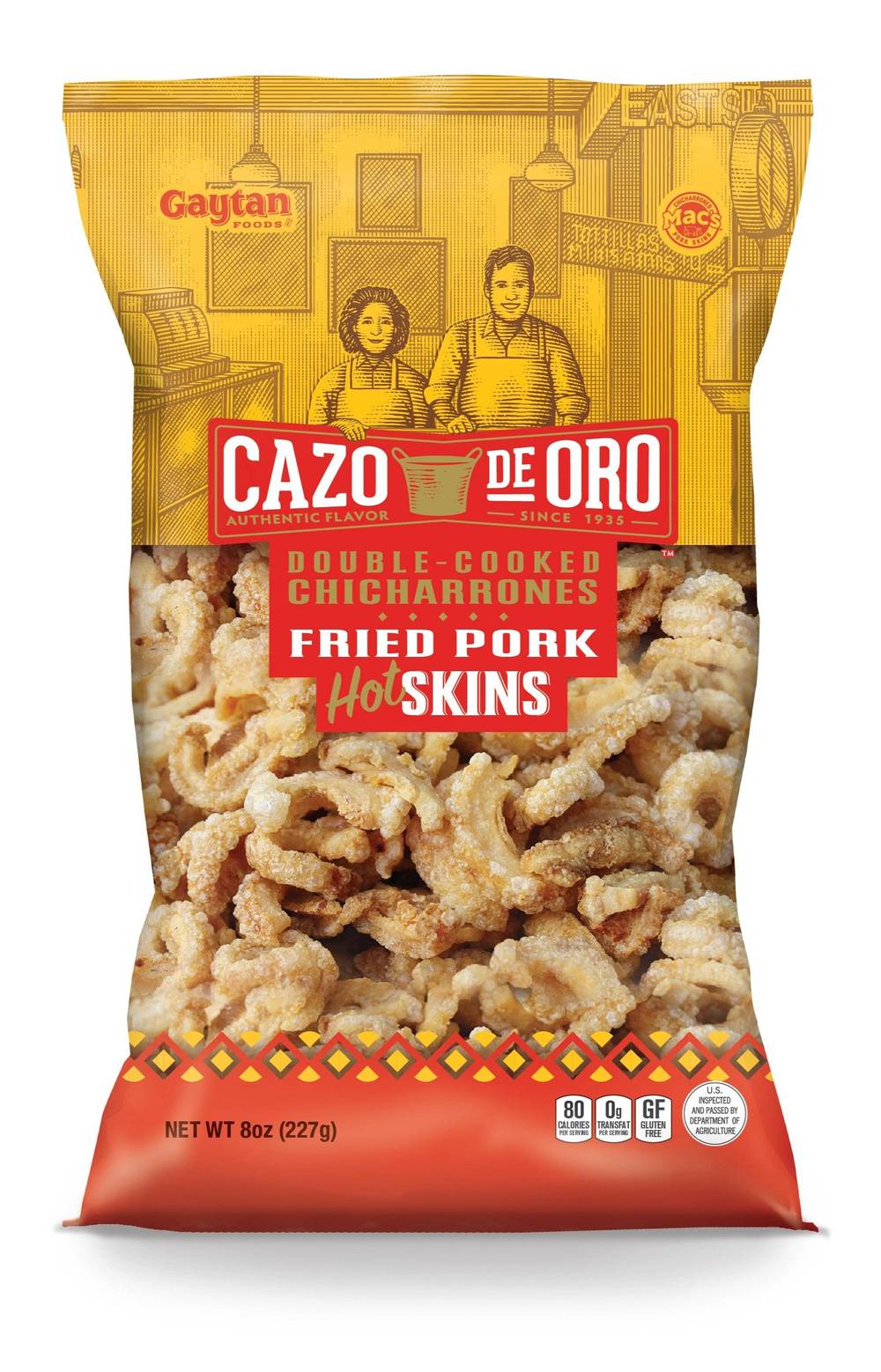 Cazo De Oro Double Cooked Chicharrones Hot Pork Cracklin Curls