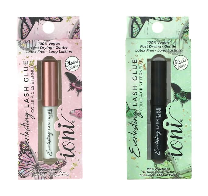 Ioni Everlasting Eyelash Glue, Clear-Black (2 pack)