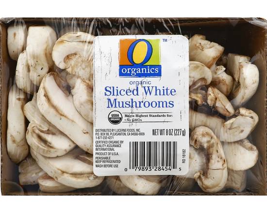 Order O Organics · Organic Sliced White Mushrooms (8 oz) food online from Safeway store, Butte on bringmethat.com