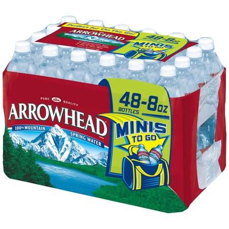 Arrowhead Natural Spring Water - 48/8 oz plastic bottles (1X48|Case of 1)