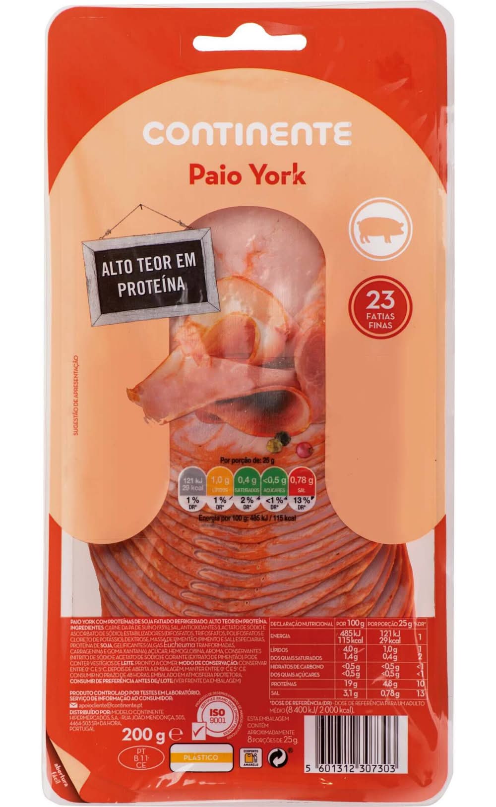 Paio York Fatias Finas Continente (emb. 200 gr)