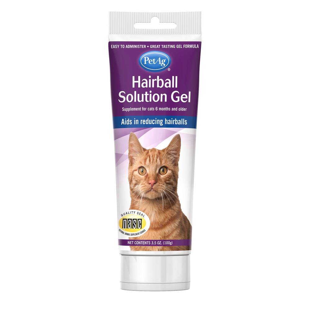 PetAg® Hairball Solution Gel Supplement for Cats (Size: 3.5 Fl Oz)