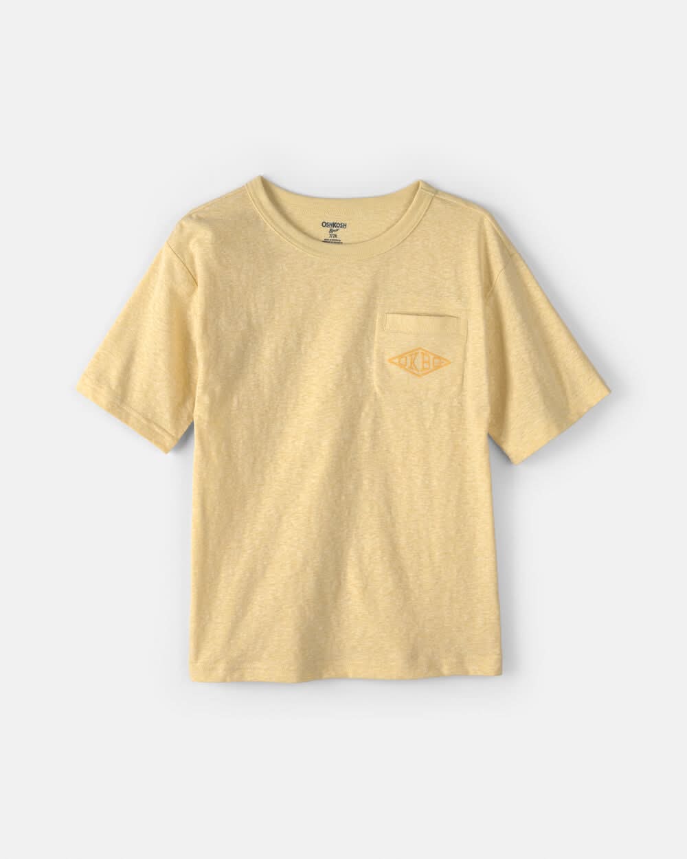 Kid OshKosh Logo Embroidered Pocket Graphic Tee - Yellow - 12