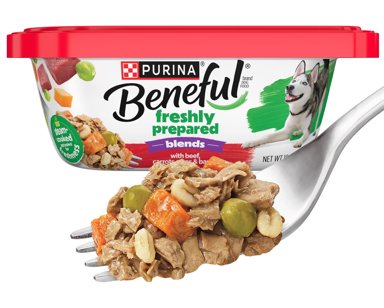 Purina Beneful Chopped Blends With Beef Carrots Peas & Barely Wet Dog Food (10 oz)