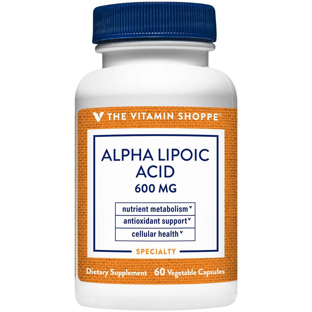 Alpha Lipoic Acid - Antioxidant & Cellular Support - 600 Mg (60 Vegetable Capsules)