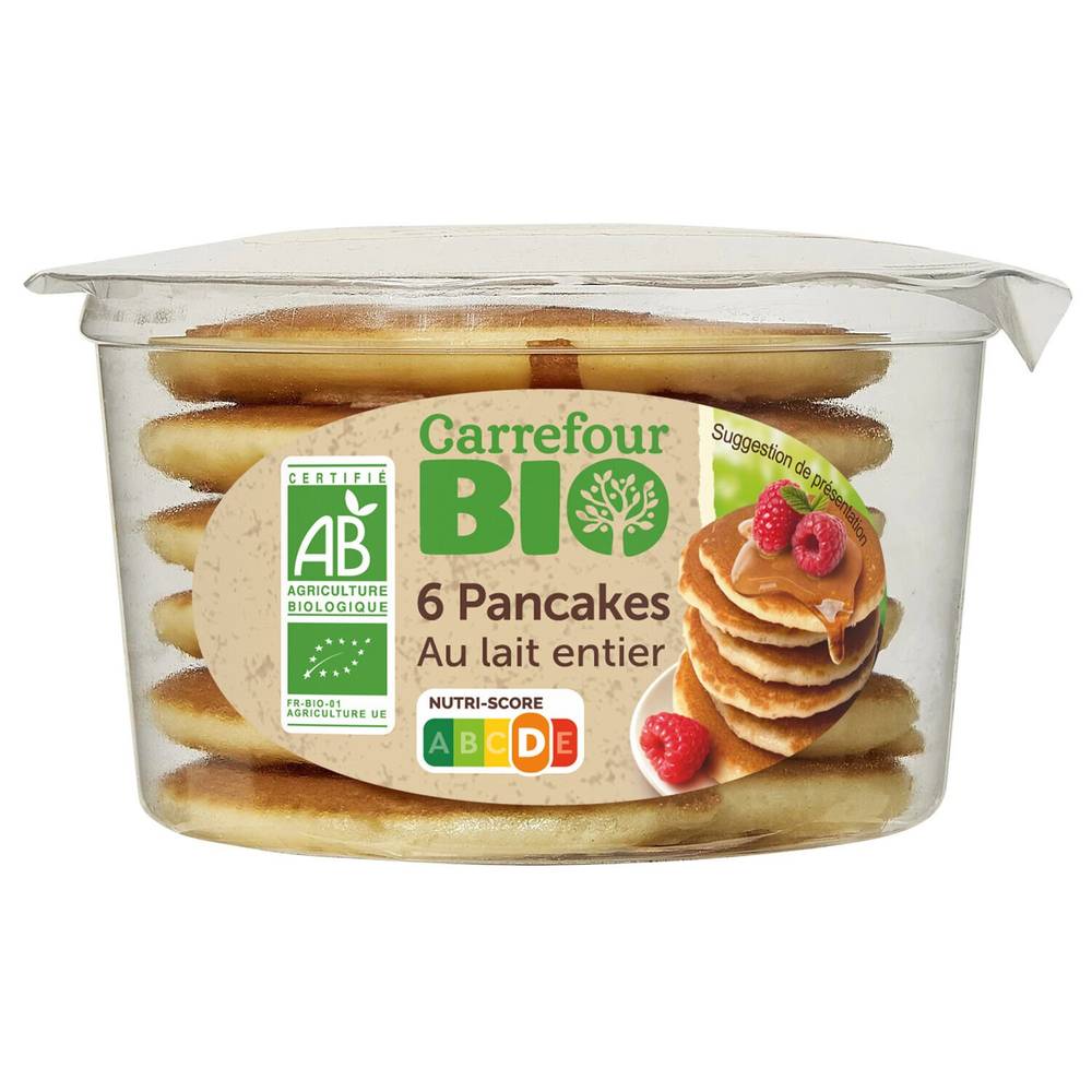 Carrefour Bio - Pancakes bio au lait entier (132g)