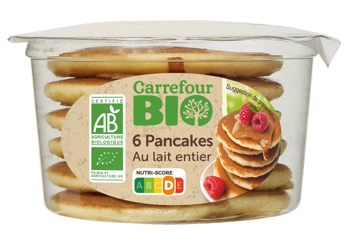 Carrefour Bio - Pancakes bio au lait entier (132g)
