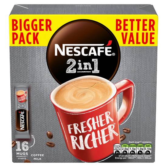 Nescafé Nescafe 2in1 Instant Coffee (16ct)