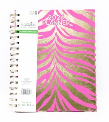 7" X 9" Pink Jungle 2026 Planner By Recollections