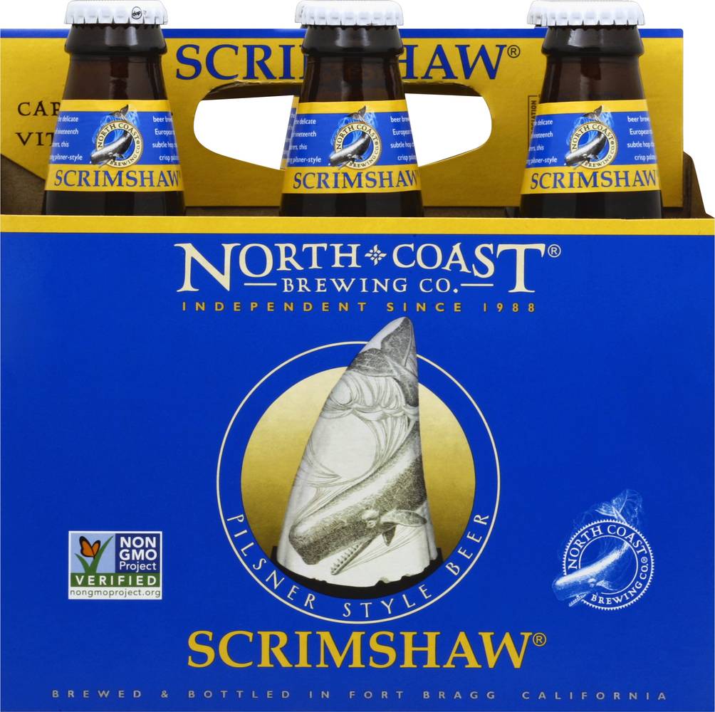 North Coast Scrimshaw California Pilsner Style Beer (6 x 12 oz)