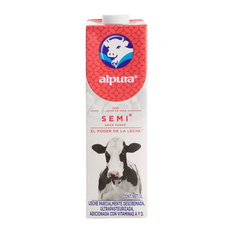 Alpura leche semidescremada (1 l)