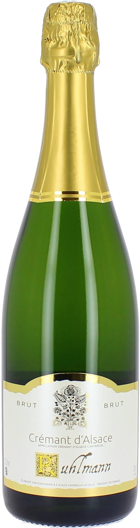 Ruhlmann - Vin crémant d'alsace brut domestique (750 ml)