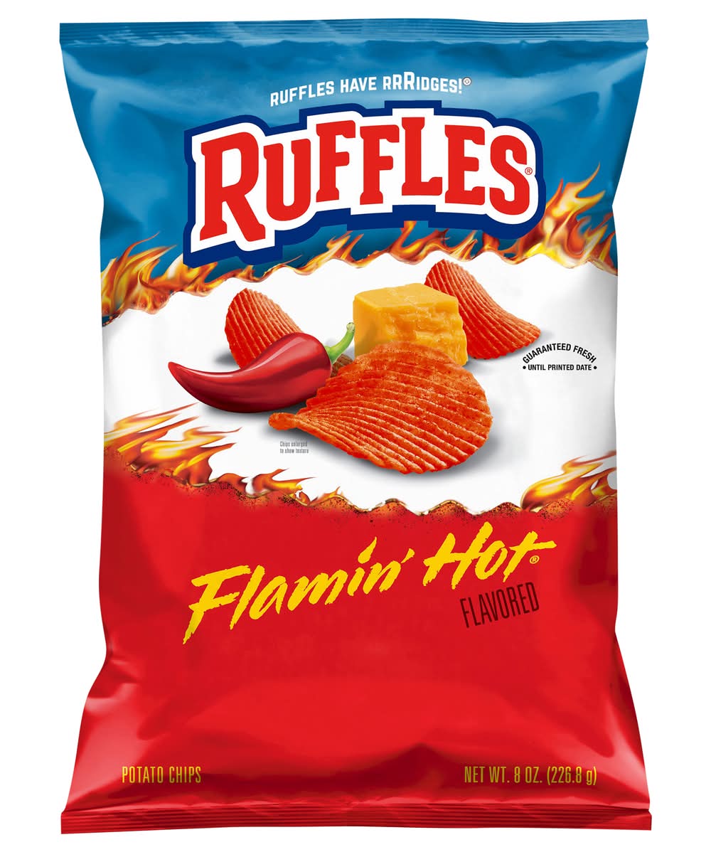 Ruffles Potato Chips, Flamin' Hot (8 oz)