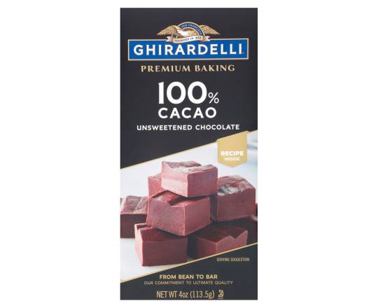 Ghirardelli Unsweetened 100% Cacao Premium Baking Bar