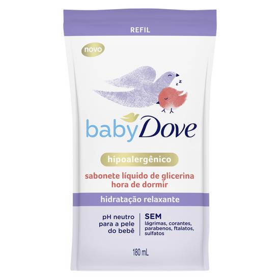 Dove refil sabonete líquido baby hidratação relaxante (180ml)