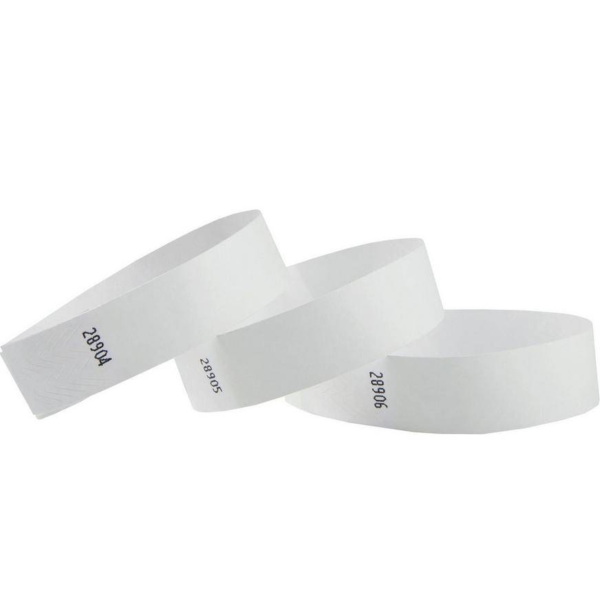 Party City Wristbands, White (100 ct)