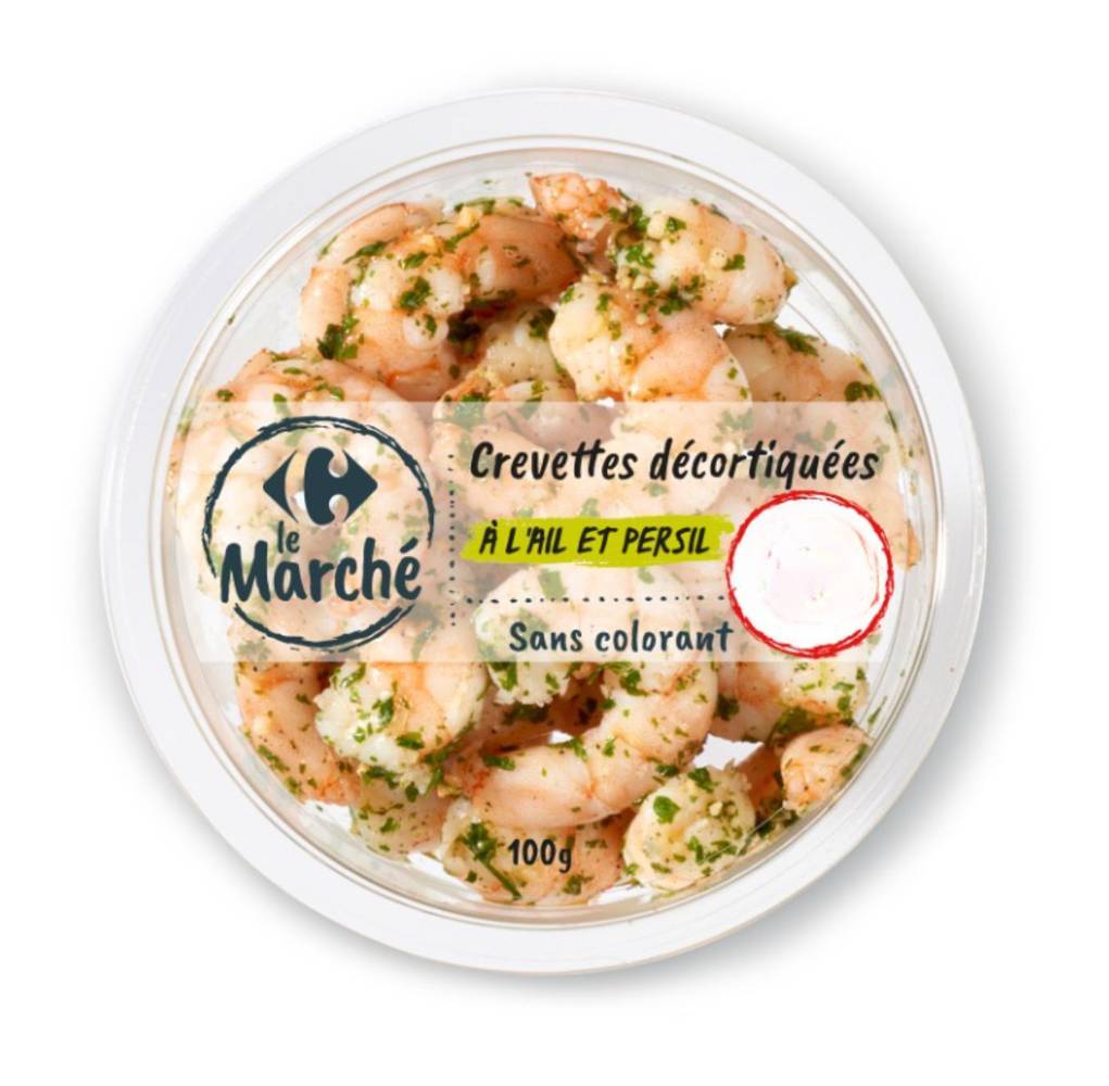 Carrefour - Crevettes décortiquées à l'ail et persil