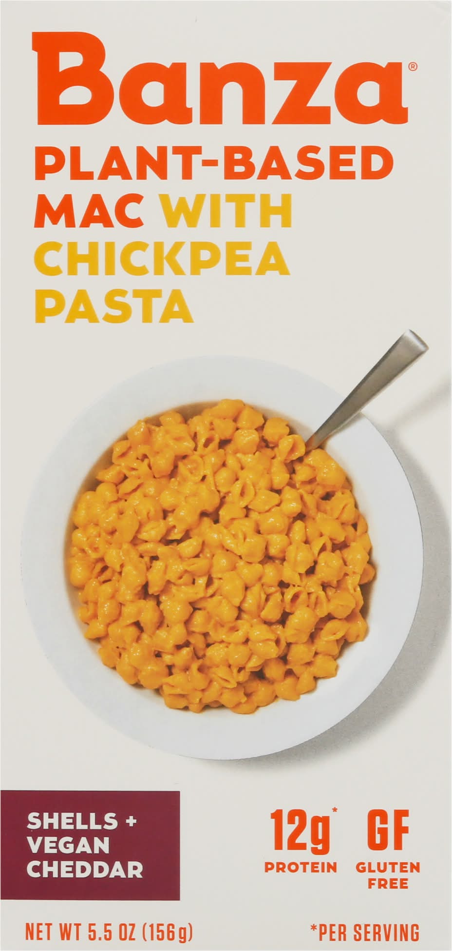 Banza Plant-Based Mac With Chickpea Pasta, Shells & Vegan Cheddar (5.5 oz)