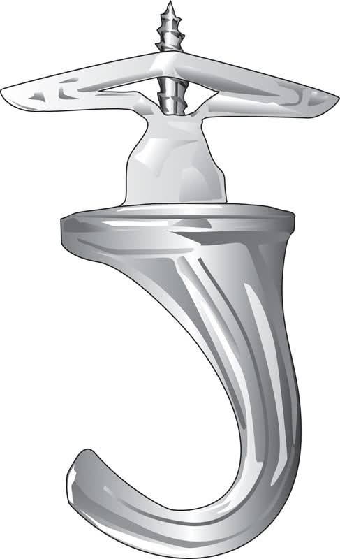 Hillman Small Bright Brass Gold Steel 0.95 In. L Ceiling Hook 75 Lb 2 Pk