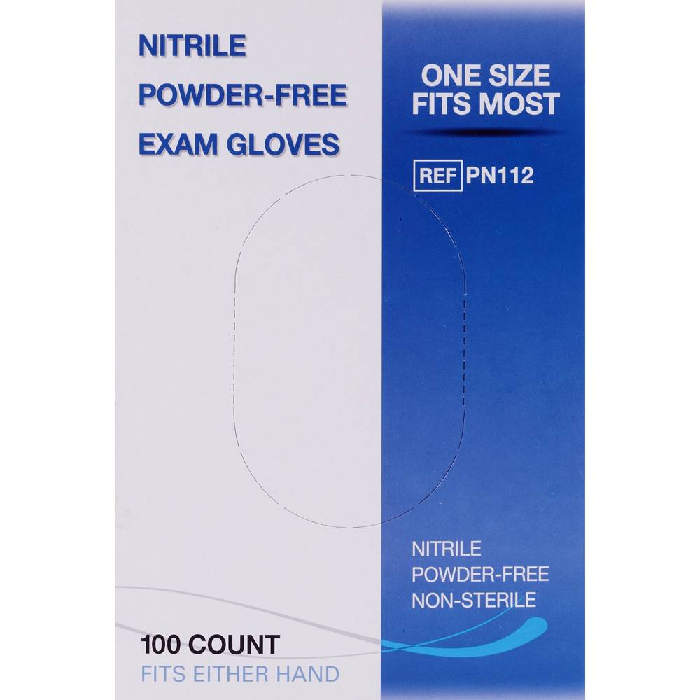 CVS Health Durable Nitrile Exam Disposable Gloves, One Size Fits Most, 100 CT