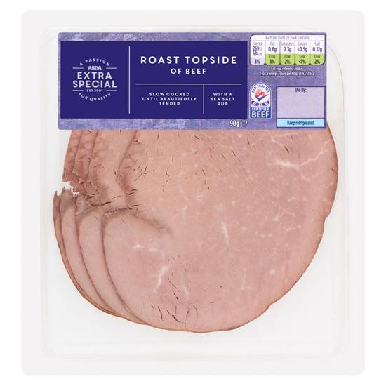 Asda Extra Special Roast Topside of Beef 90g
