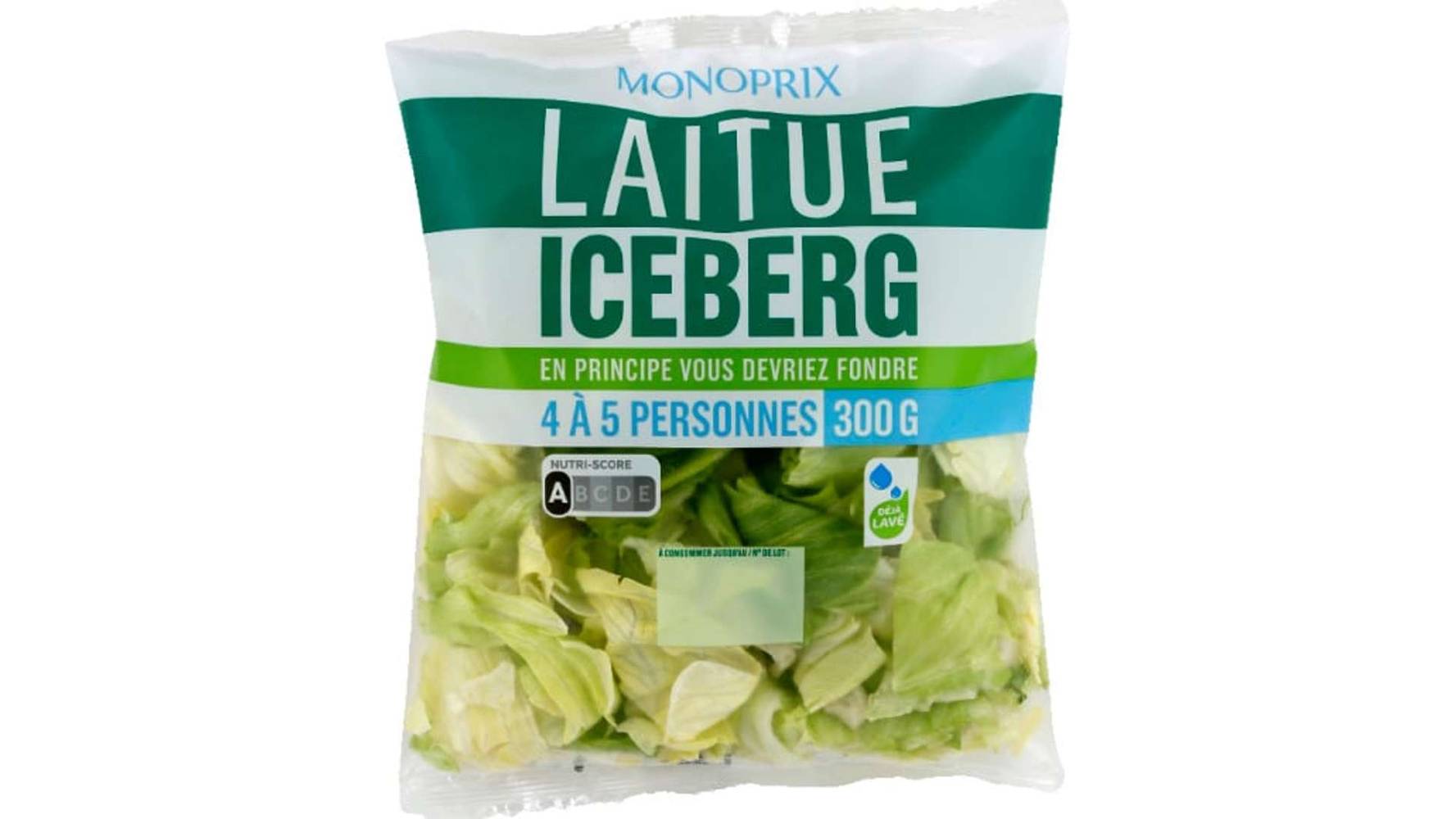 Monoprix Laitue Iceberg Le sachet de 300g