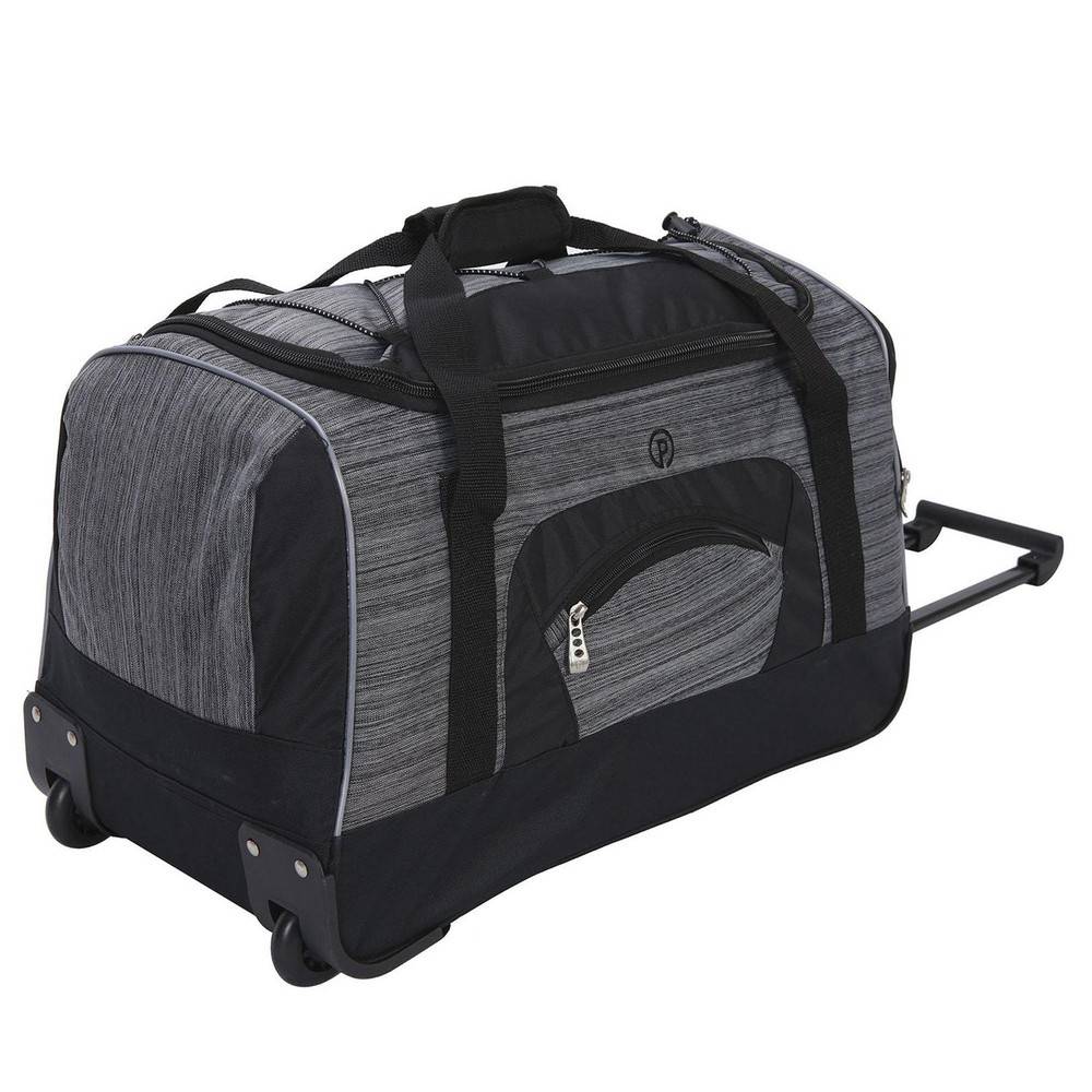 Protege Rolling Black Duffel Bag