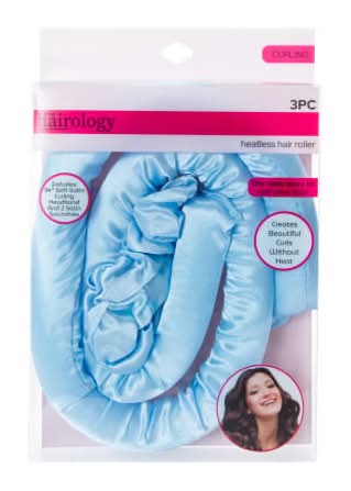 Heatless Hair Roller Set Blue