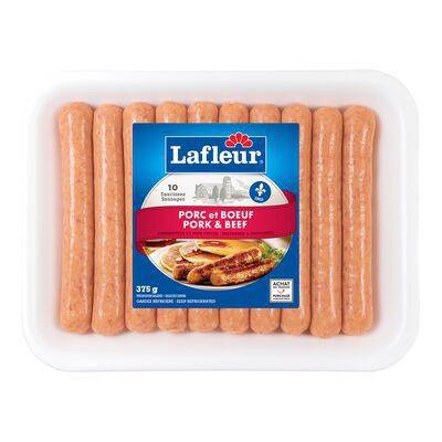 Lafleur saucisse de porc et de strasbourg (375 g) - pork beef sausage (375 g)