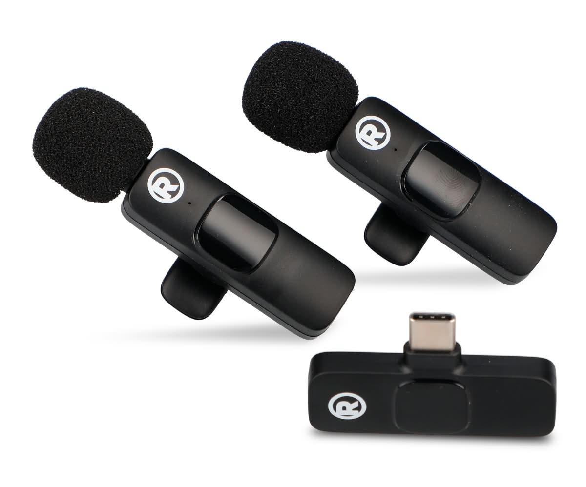 RadioShack · Micrófonos inalámbricos de solapa fg-g3d1, negro (2 un)