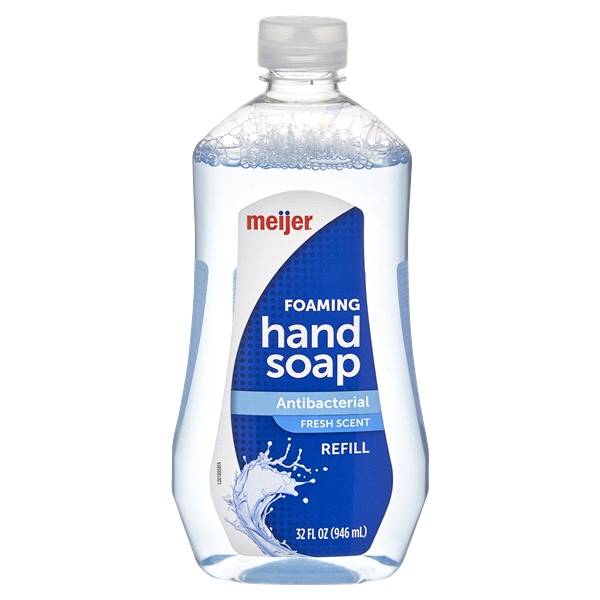 Meijer Foaming Hand Soap Antibacterial, Refill (32 oz)