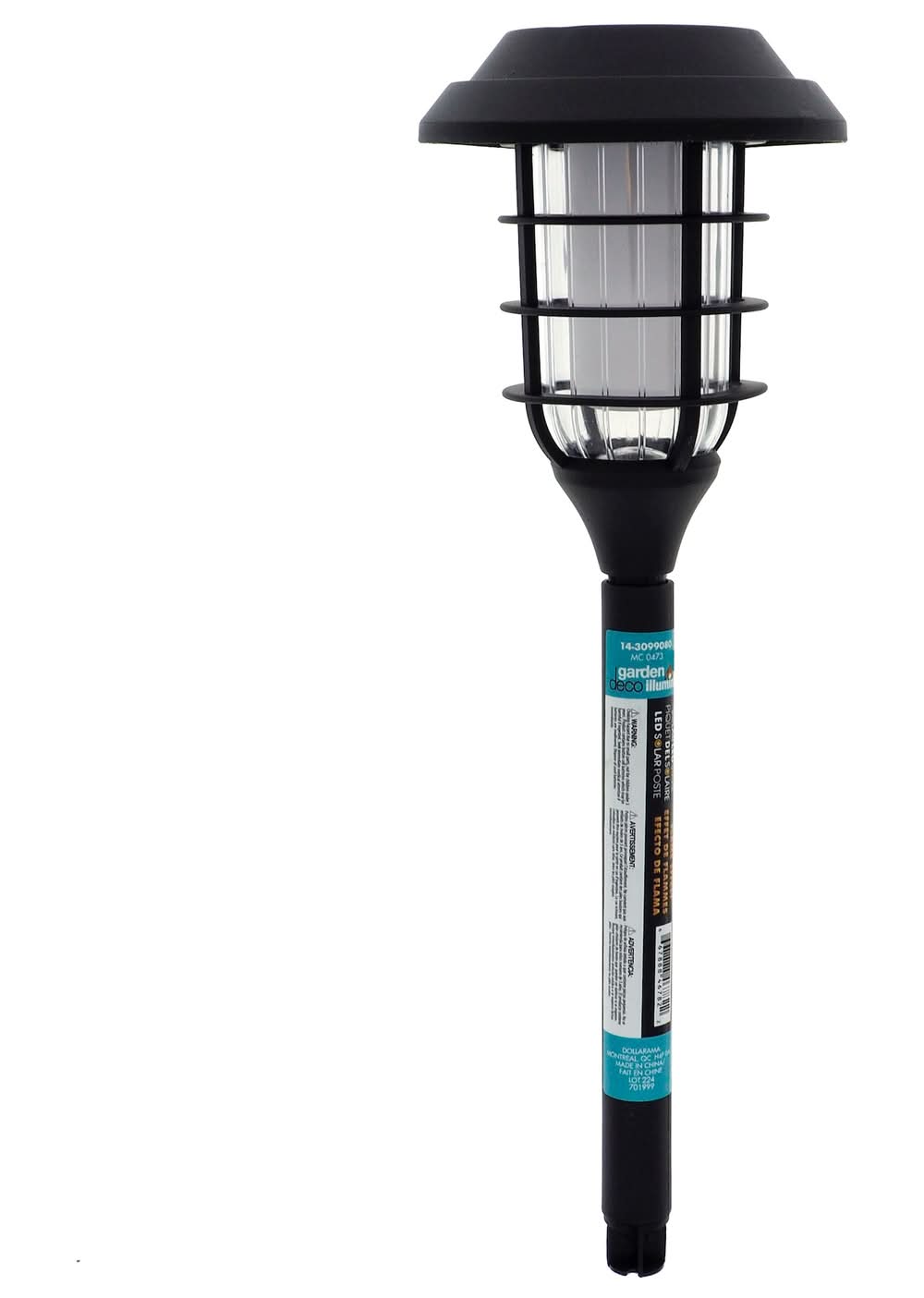 Solar Stake With Flame Effect, 34.5x11.7 cm