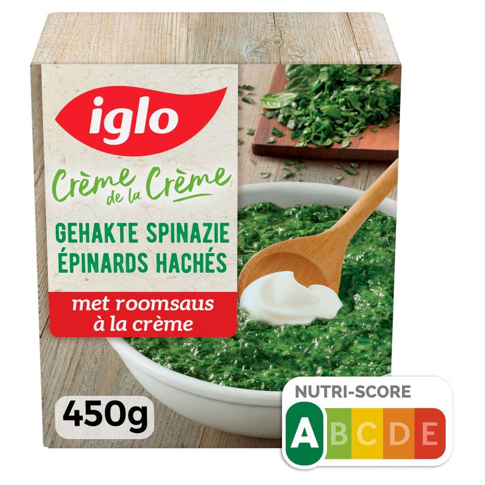 Iglo Épinards Hachés à la Crème 450 g