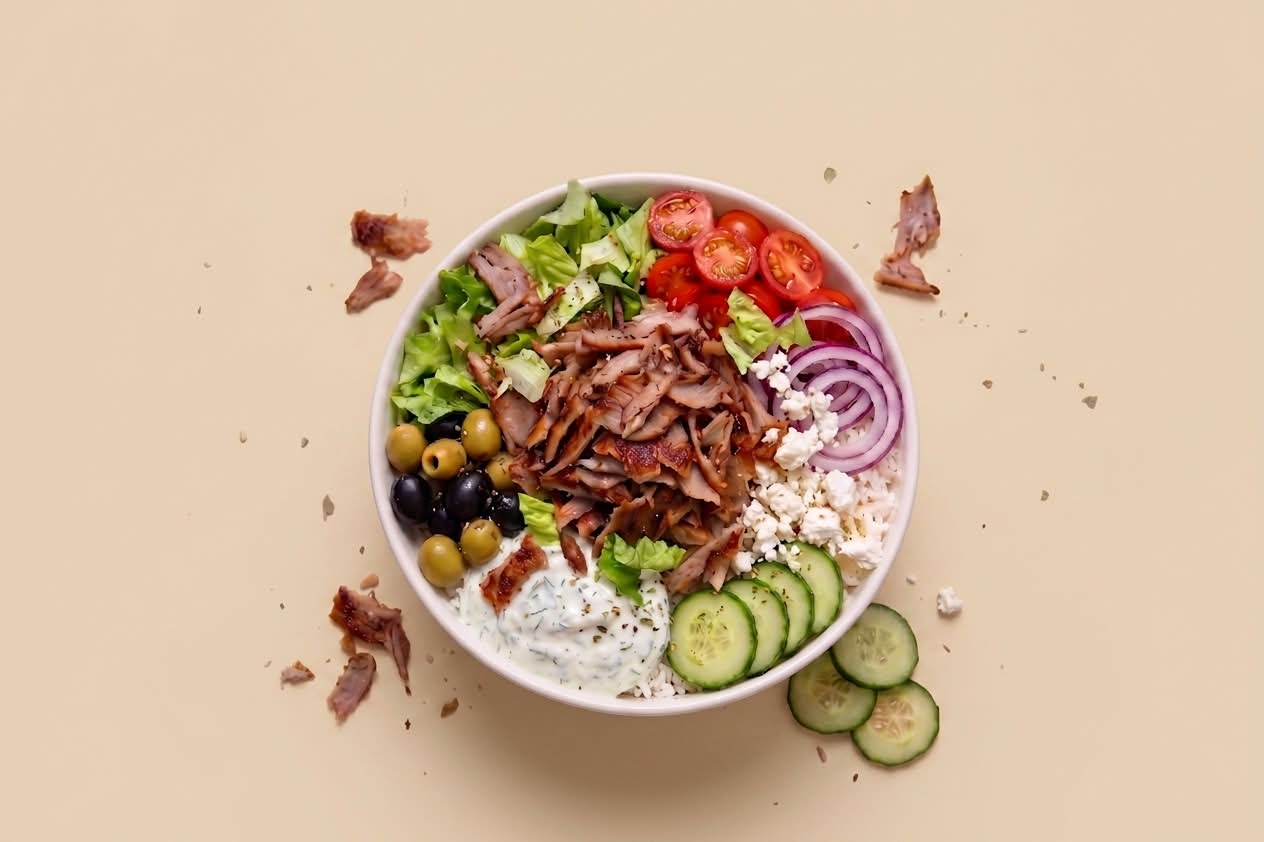 🇬🇷 Grèce Kebab Bowl  🥗🍚 (Servi avec Riz Blanc)