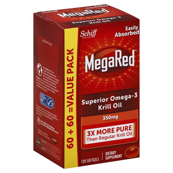 Megared Superior Omega-3 Krill Oil Dietary Supplement (120 ct)