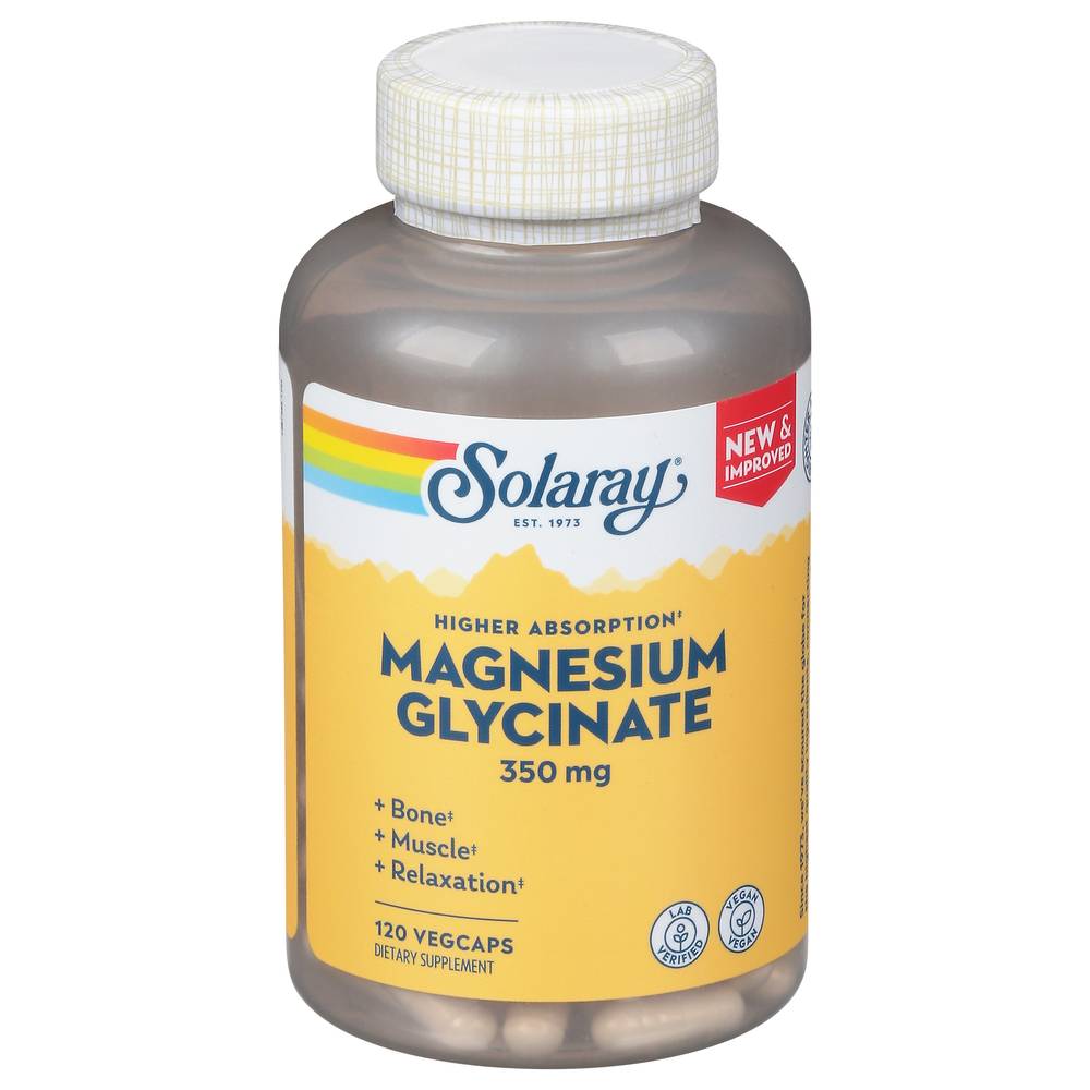 Solaray Magnesium Glycinate 350 mg Supplement Capsules ( 120 ct )