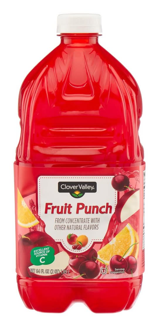 Clover Valley Juice Drink, Fruit Punch (64 fl oz)
