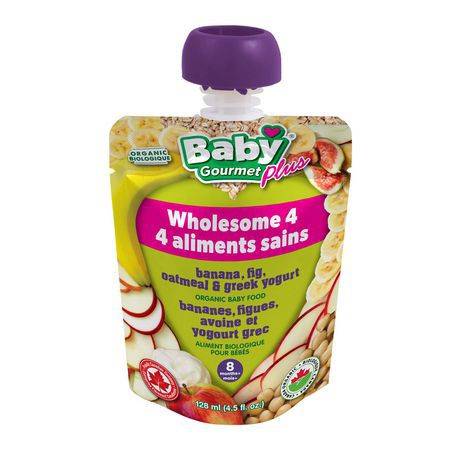 Baby Gourmet Banana Apple Fig Oatmeal & Greek Organic Yogurt (128 ml)