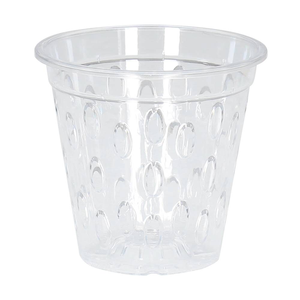 allen + roth Cone 5.08-in W x 5.28-in H Clear Resin Contemporary/Modern Indoor/Outdoor Orchid Pot | MLGZ505TCG